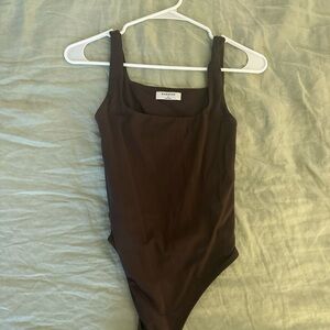 Babaton (Aritzia) Chocolate Brown bodysuit